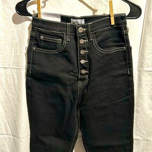 We Wore What, The Danielle, High Rise Vintage Straight black jeans. Size 26 NWT